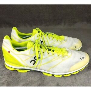 On CloudFlash Running Shoes Neon White Athletic Sneakers Men's Size 14